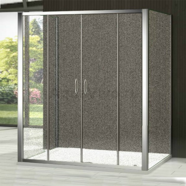 Душевая дверь Good Door Latte WTW-TD-160-G-WE 160x185, стекло грейп, профиль белый - фото 1