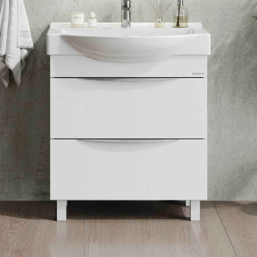 Тумба под раковину Оника Навиа 65, напольная, цвет белый