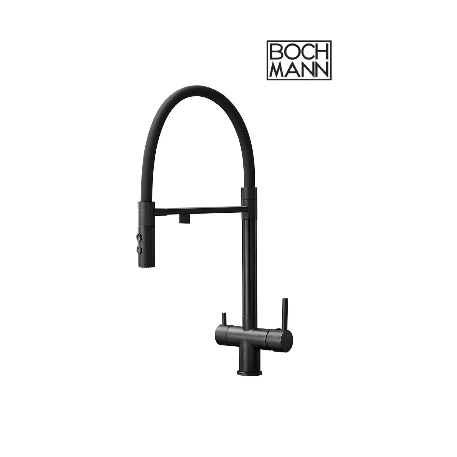 Cмеситель Boch Mann Torre B BM11169 для кухни, с гибким изливом, цвет черный