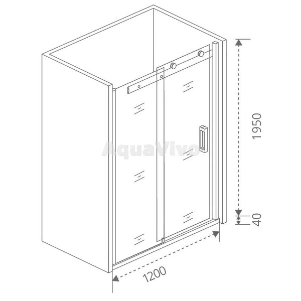 Душевая дверь Good Door Altair WTW-120-C-CH 120, стекло прозрачное, профиль хром - фото 1