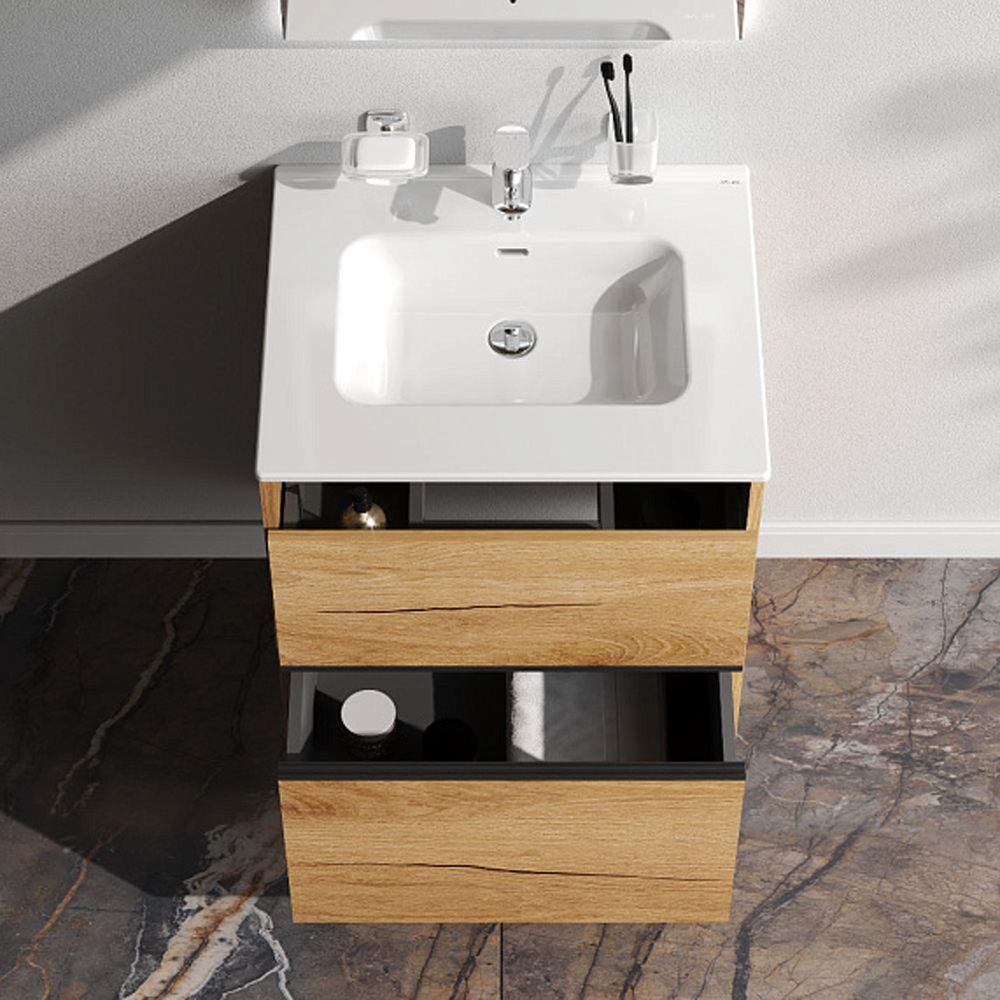 Мебель для ванной AM.PM Sense 60 подвесная/напольная, цвет светлое дерево - фото 1