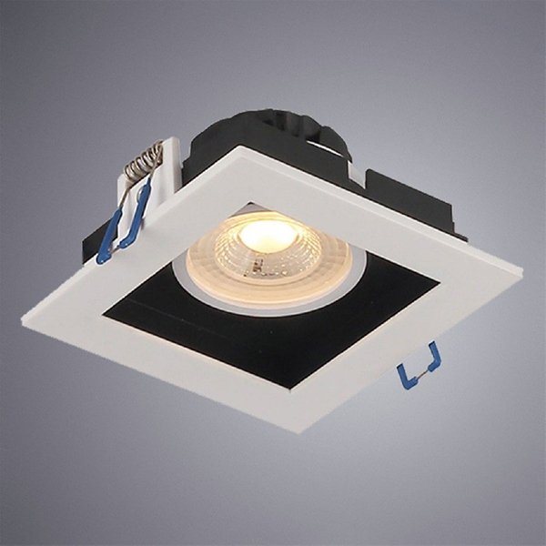 Точечный светильник Arte Lamp Grado A2705PL-1WH, арматура черная / белая, 11х11 см - фото 1