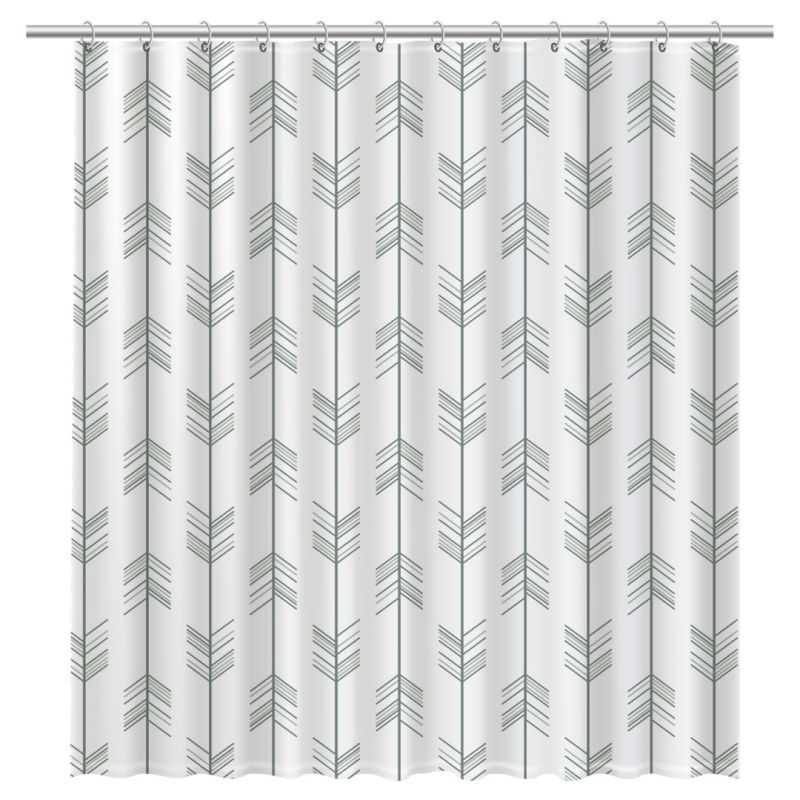Штора для ванной Fixsen Savoy FX-1510, 180x200, цвет серый / белый