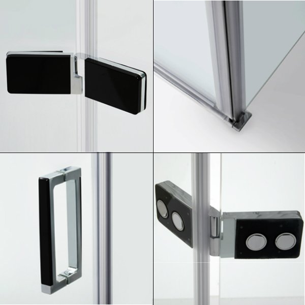 Душевая дверь WasserKRAFT Aller Black WasserSchutz 10H05RB 120х200, правая, стекло прозрачное, профиль серебристый