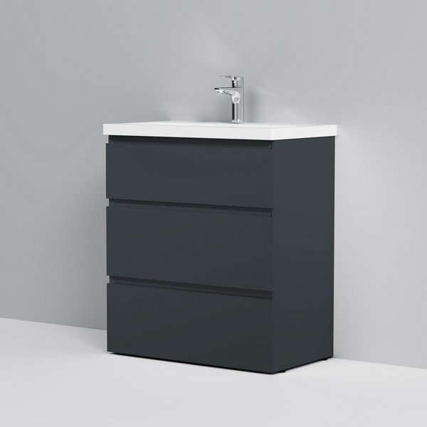 Мебель для ванной AM.PM Gem S 75 напольная, цвет графит матовый