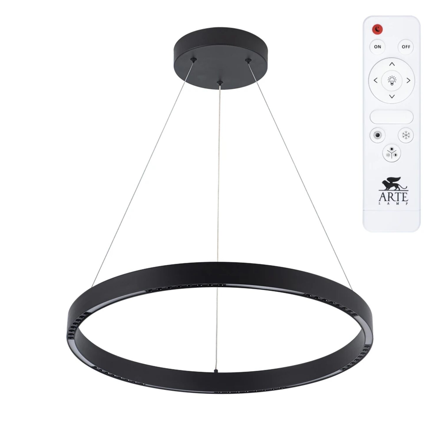 Подвесная люстра Arte Lamp Lao A2189LM-1BK, арматура черный, плафон акрил белый