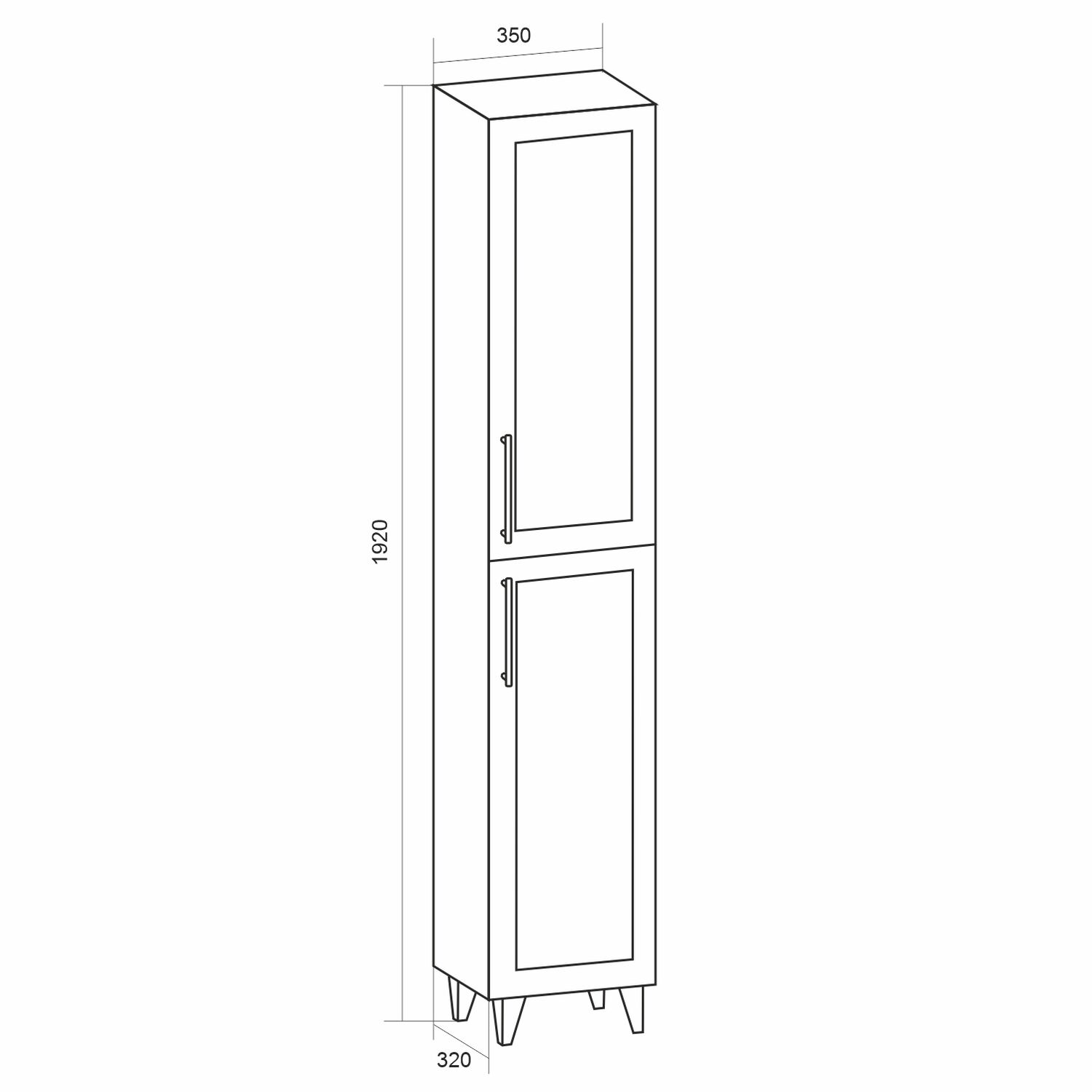 Шкаф-пенал Mixline Риф 35, цвет белый - фото 1