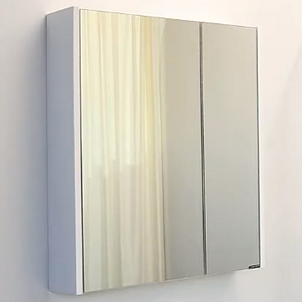 Шкаф-зеркало Comforty Женева 75, цвет дуб белый