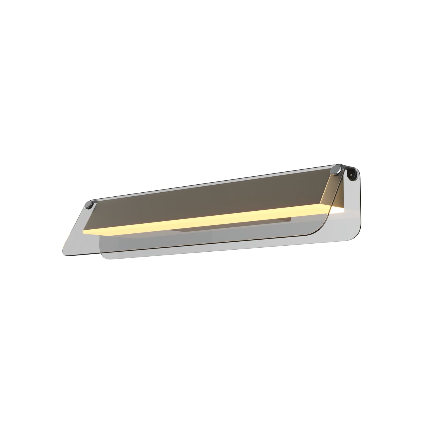 Бра Maytoni Flat MOD296WL-L10BS3K, арматура черная / латунь, профиль стекло серое