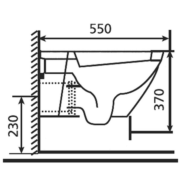 Унитаз Esbano Gardena White подвесной, безободковый, с сиденьем микролифт, цвет белый