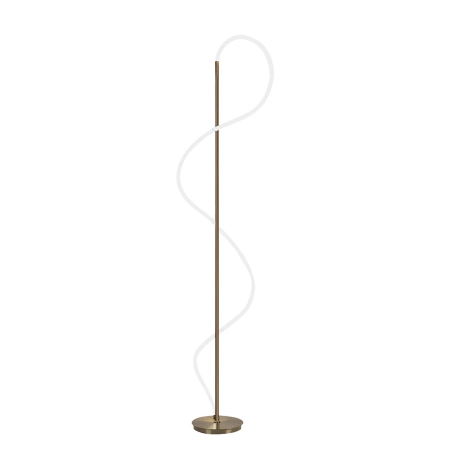 Торшер Arte Lamp Klimt A2850PN-35PB, арматура латунь, плафон силикон белый