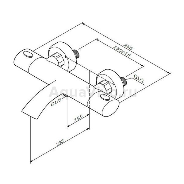 Смеситель AM.PM Sense F7550064 для ванны и душа, с термостатом