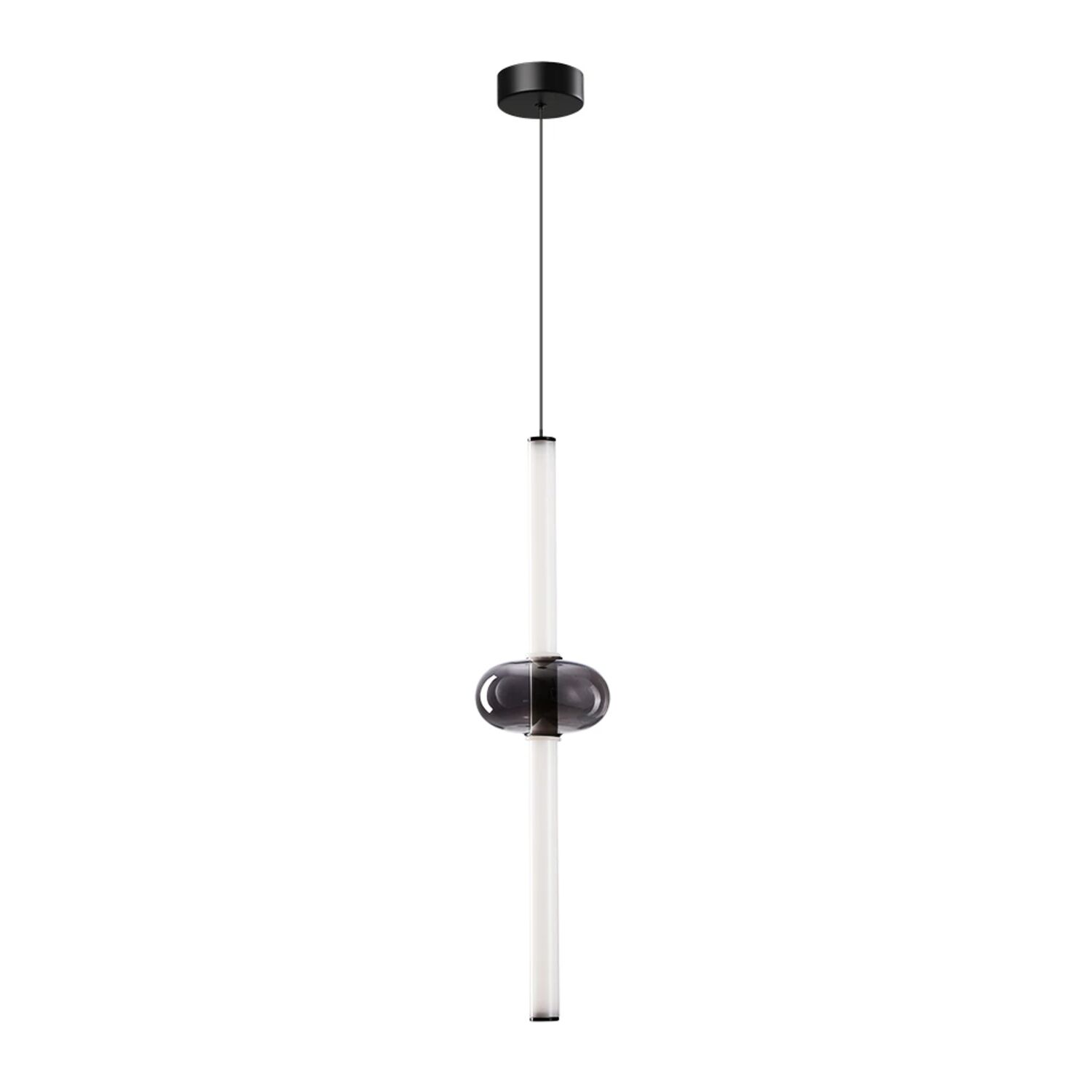 Подвесной светильник Arte Lamp Rigla A6838SP-12SM, арматура черная, плафон стекло дымчатое