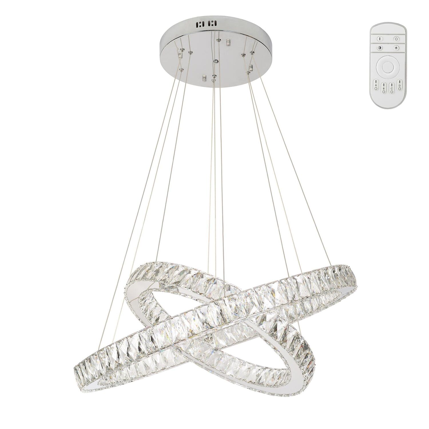 Подвесная люстра Citilux Olimpia EL330P60.1, арматура хром, плафоны хрусталь прозрачный