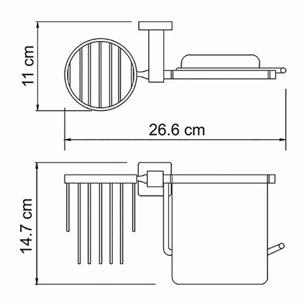 Держатель туалетной бумаги WasserKRAFT Lippe K-6559 и освежителя, цвет хром