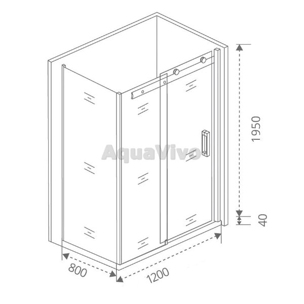 Душевой уголок Good Door Puerta WTW+SP-C-CH 120x80, стекло прозрачное, профиль хром