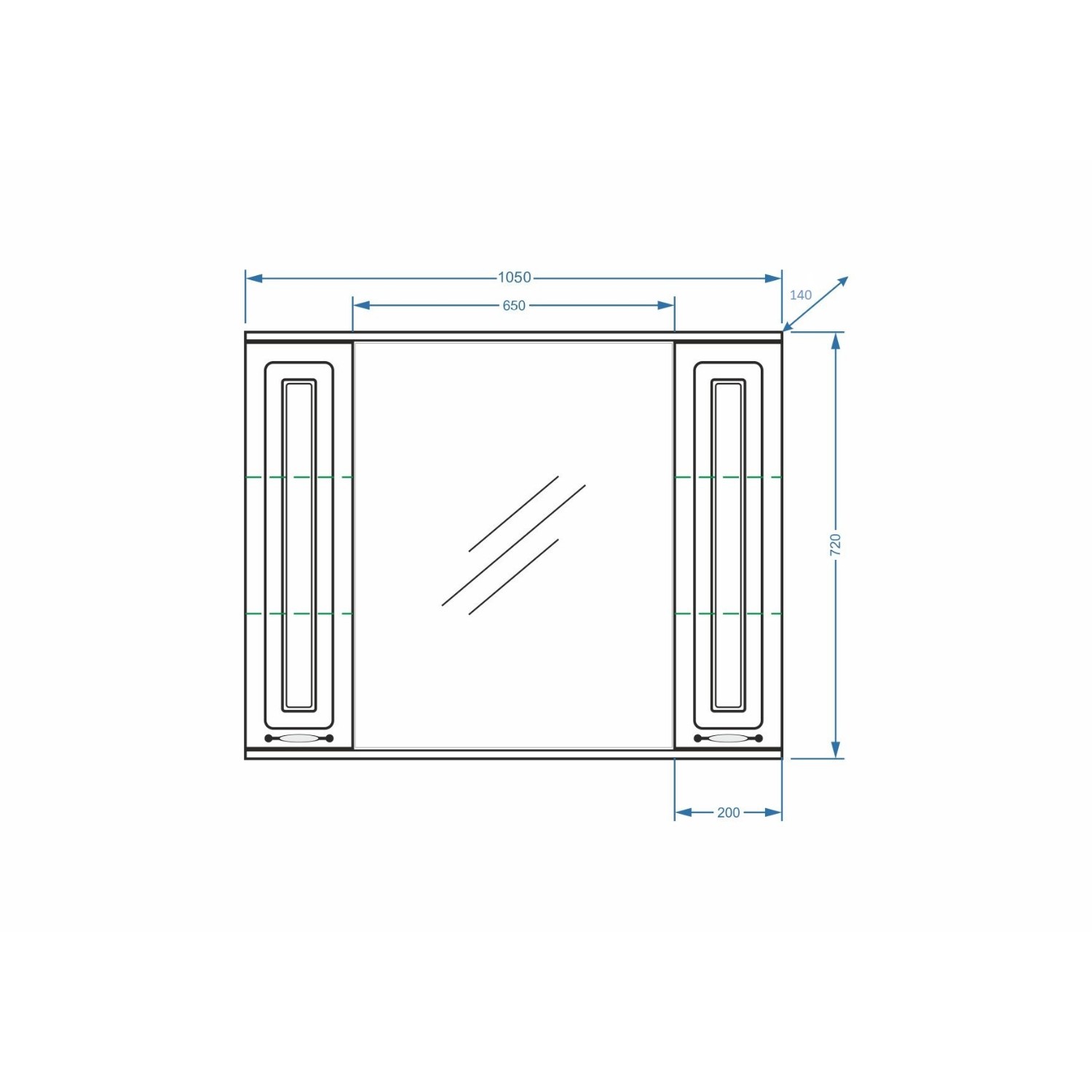 Шкаф-зеркало Stella Polar Кармела 105/С, с подсветкой, цвет ольха белая - фото 1
