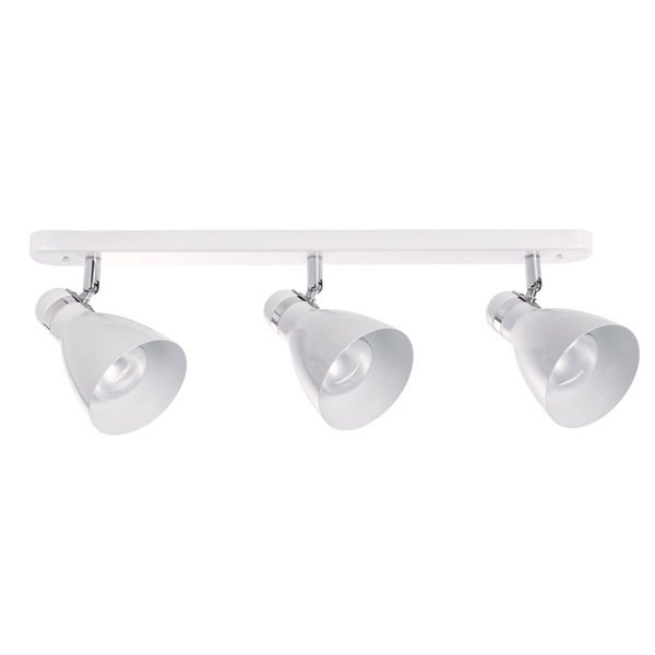 Спот Arte Lamp Mercoled A5049PL-3WH, арматура белая / хром, плафоны металл белый, 58х17 см