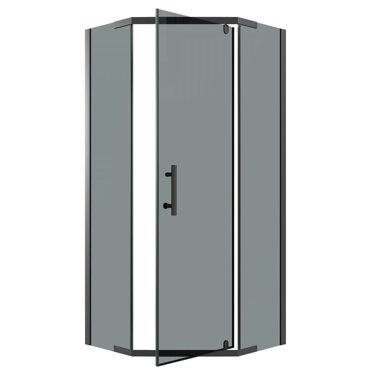Душевой уголок Niagara Eco NG-1010-14DT 100х100, стекло тонированное, профиль черный матовый - фото 1