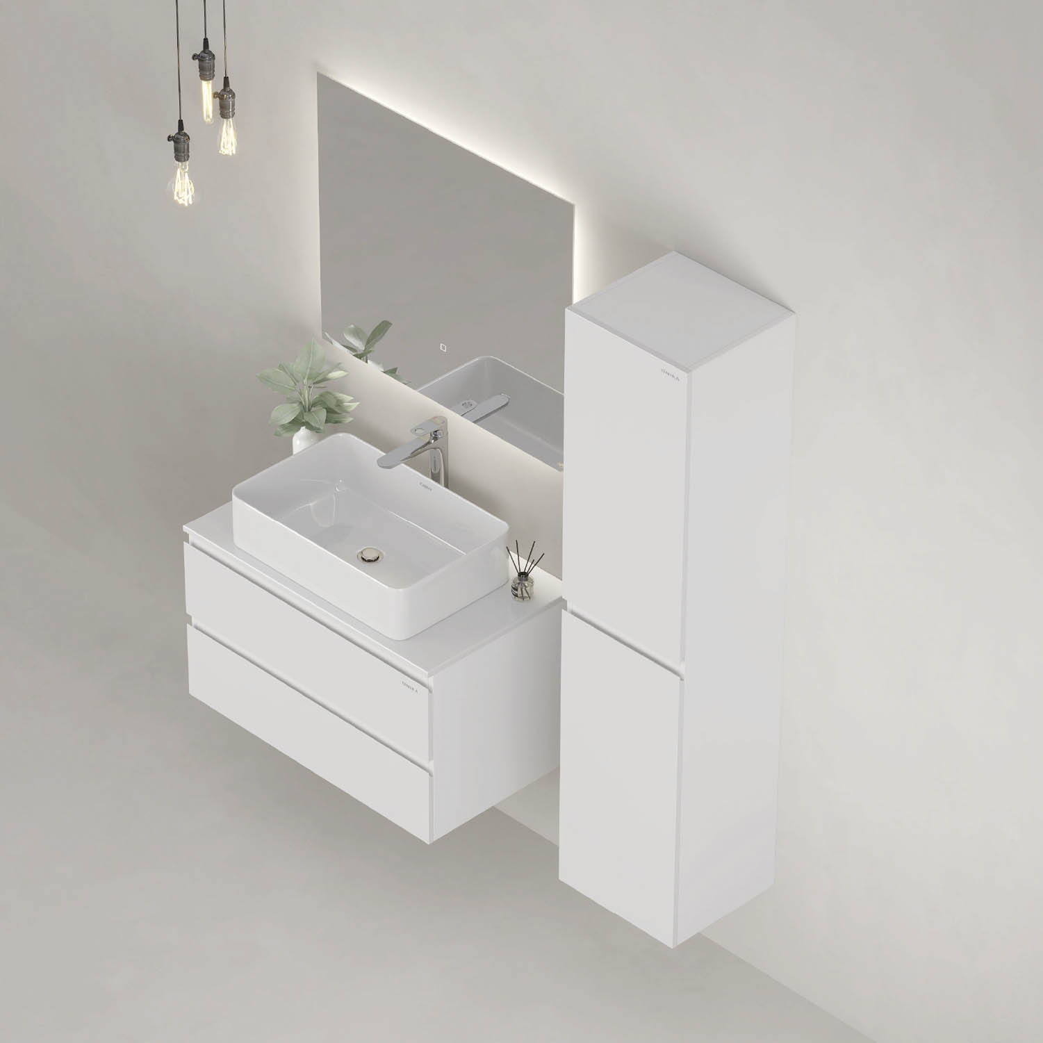 Мебель для ванной Оника Алеста 80, цвет белый - фото 1