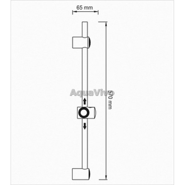 Душевая штанга WasserKRAFT A012, цвет хром