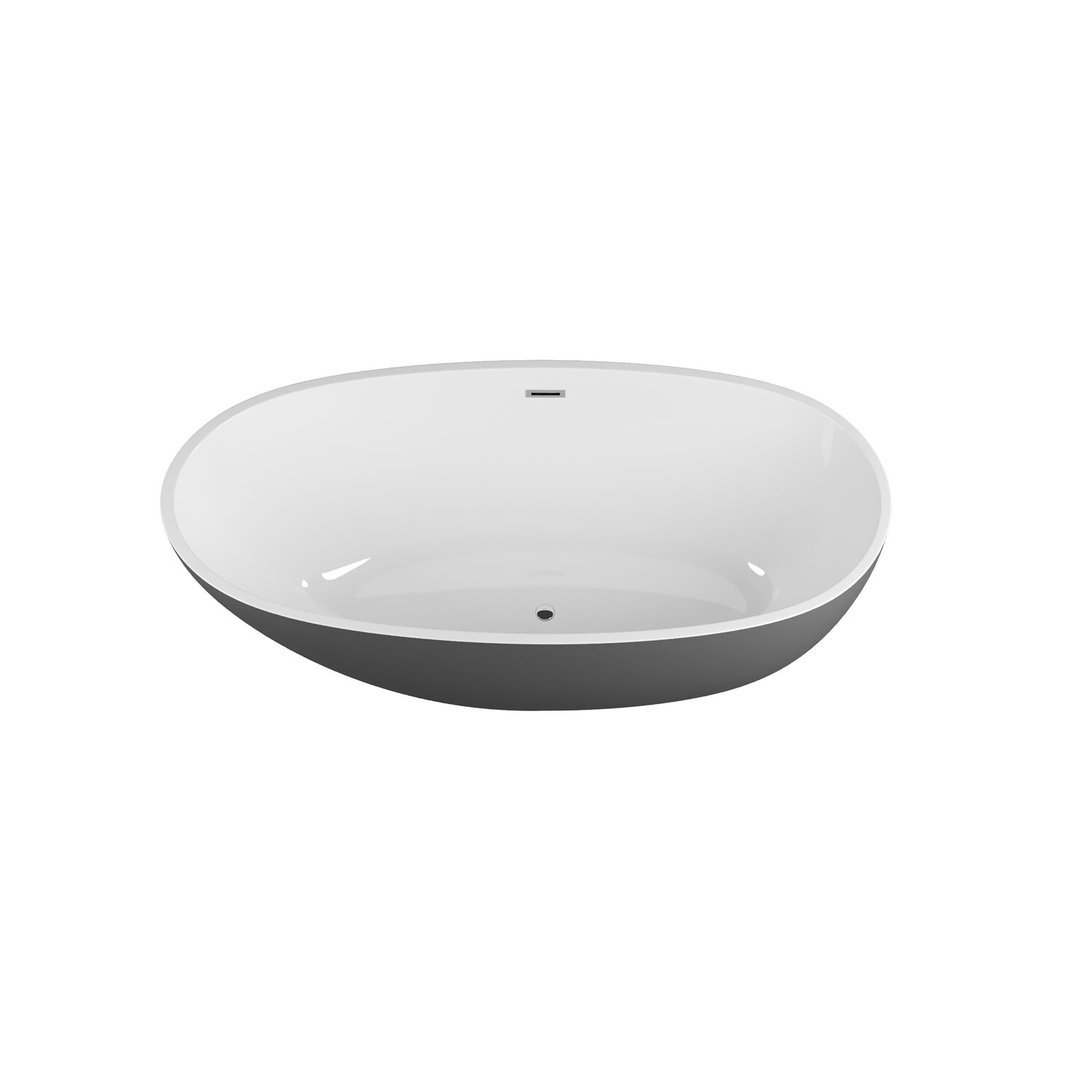 Ванна Grossman Fly GR-1104MB 170х75, цвет черный матовый / белый матовый - фото 1