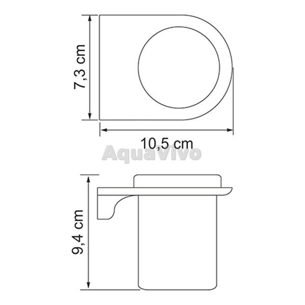 Стакан WasserKRAFT Kammel K-8328, цвет хром