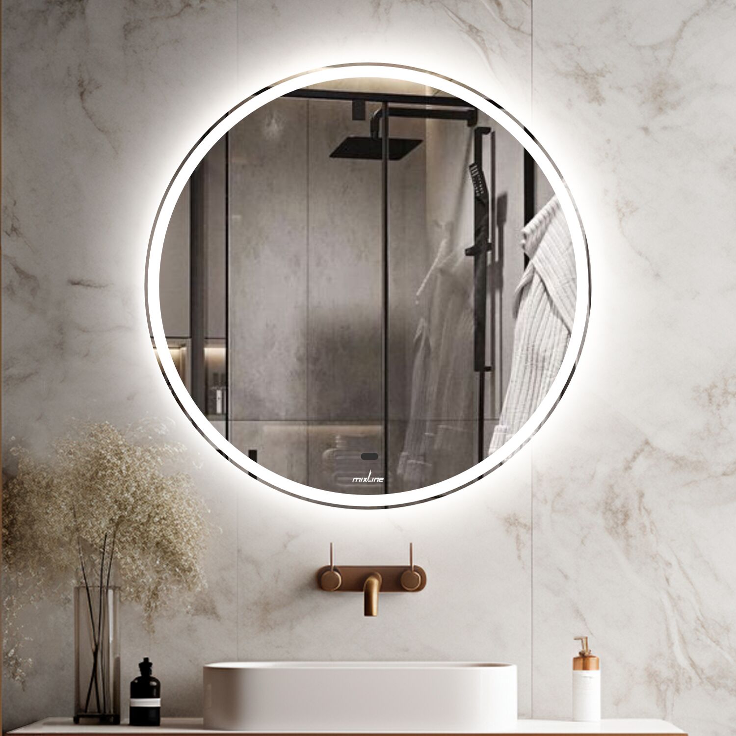 Зеркало Mixline Анита 60x60, с подсветкой - фото 1