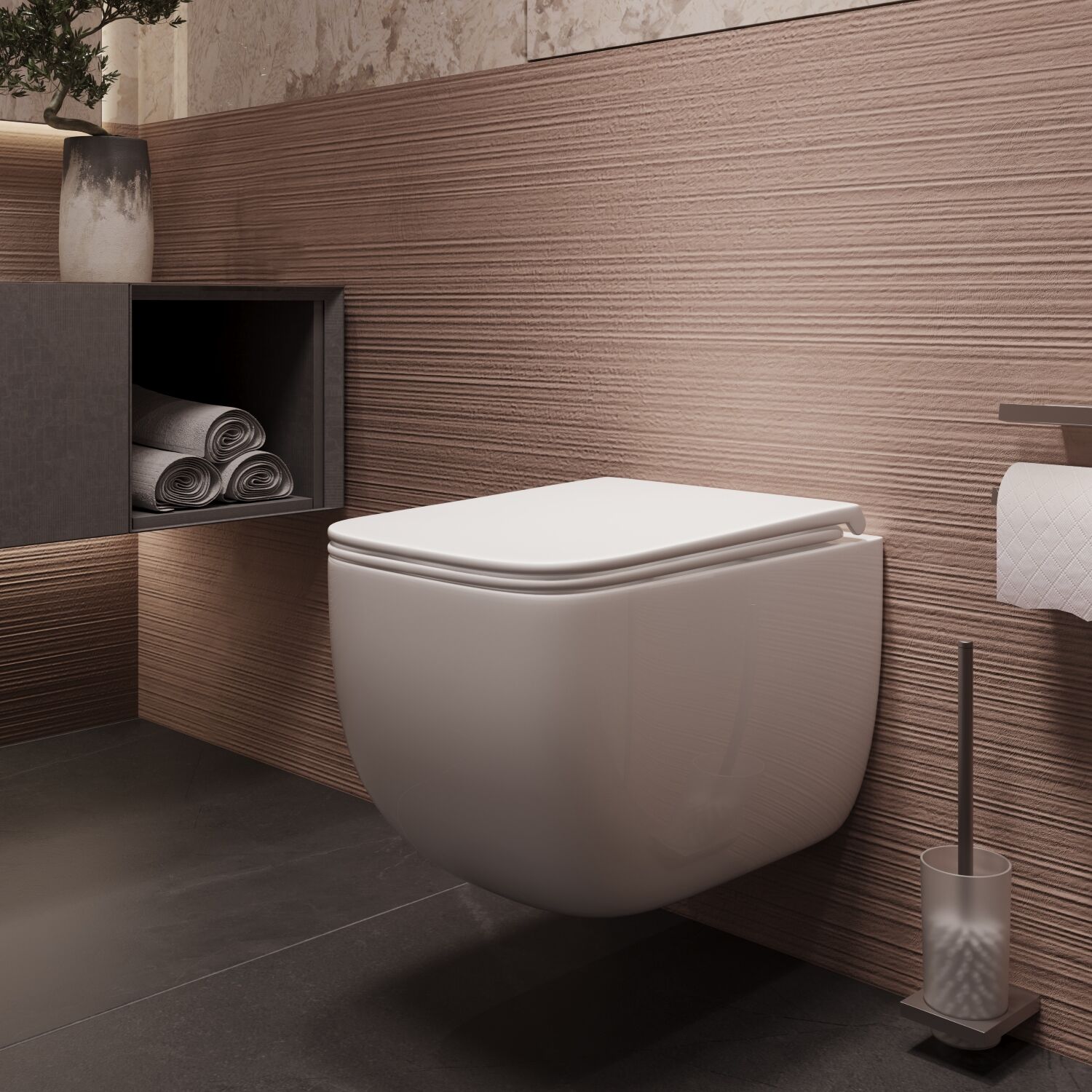 Унитаз Vincea Era VT1-58TFS подвесной, безободковый, смыв Торнадо, с сиденьем микролифт, цвет белый - фото 1