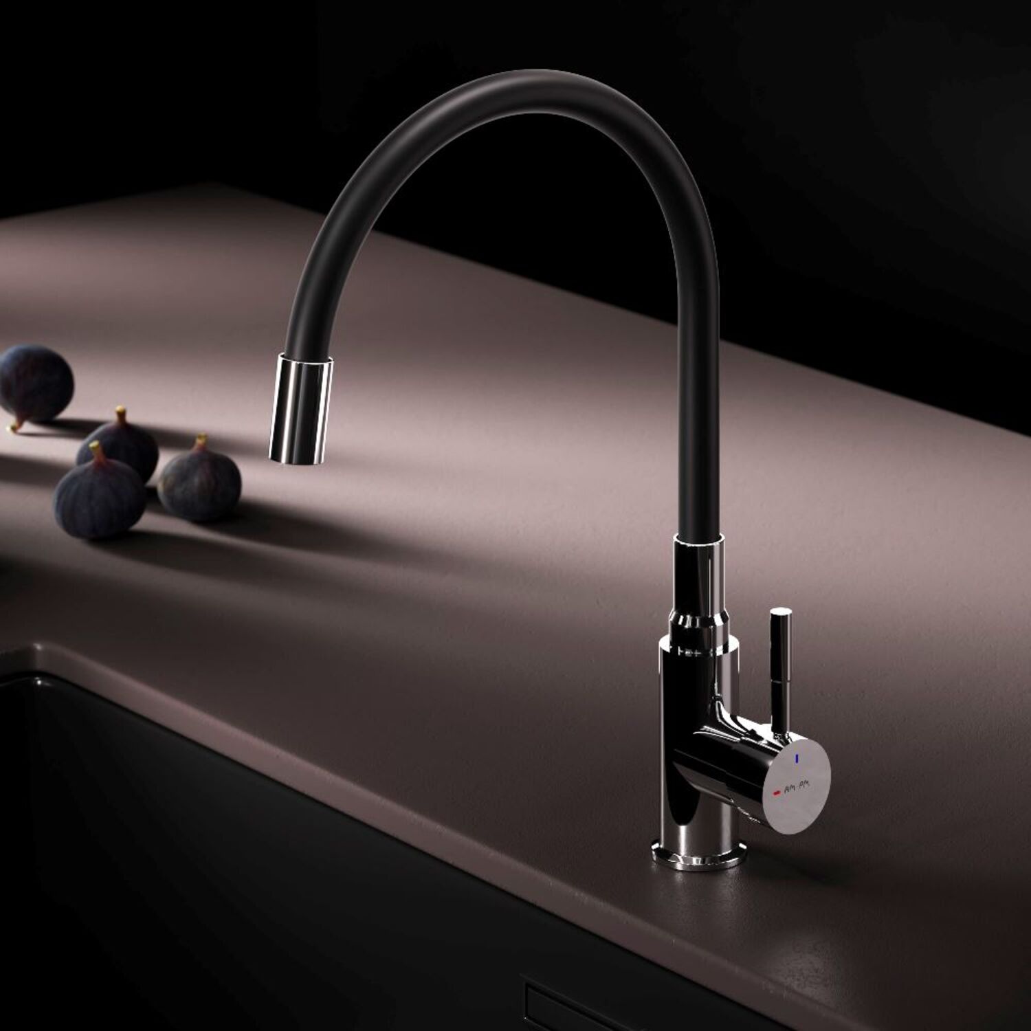 Смеситель AM.PM X-Joy S F85B07602 для кухни, цвет хром / черный - фото 1