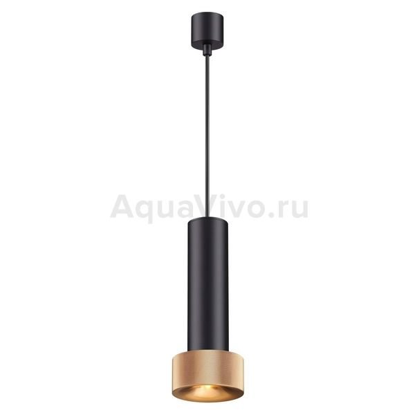 Подвесной светильник Odeon Light Afra 4741/5L, арматура черная, плафон металл золото / черный, 10х180 см