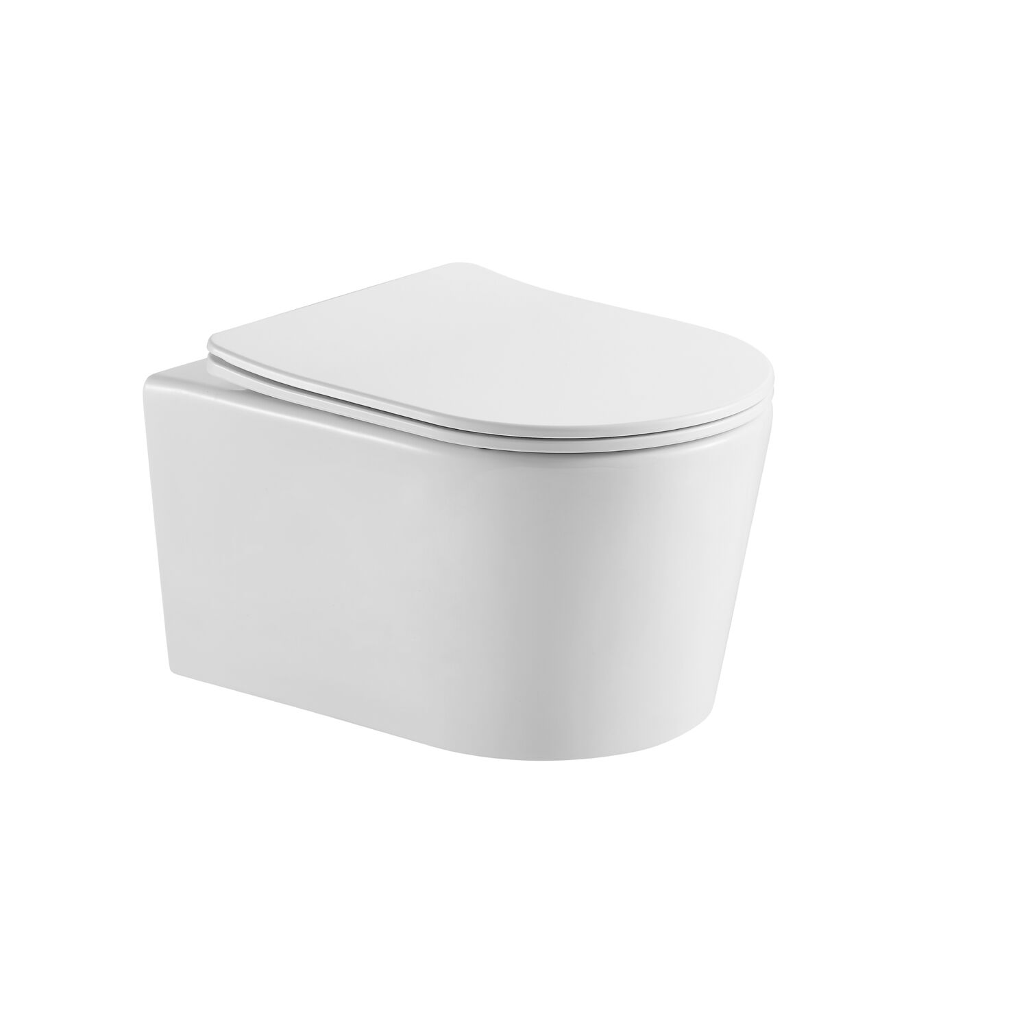 Унитаз Акватек Оберон AQ1363WT-00 подвесной, безободковый, смыв Торнадо, с сиденьем микролифт, цвет белый - фото 1