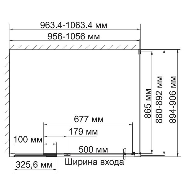 Душевой уголок WasserKRAFT Berkel WasserSchutz 48P22 100x90, стекло прозрачное, профиль серебристый