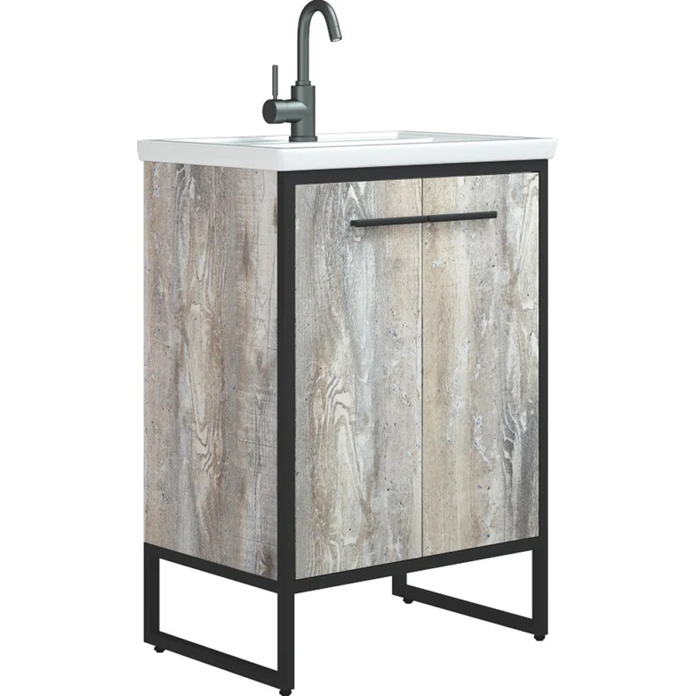 Тумба под раковину Corozo Айрон 60, цвет антик - фото 1