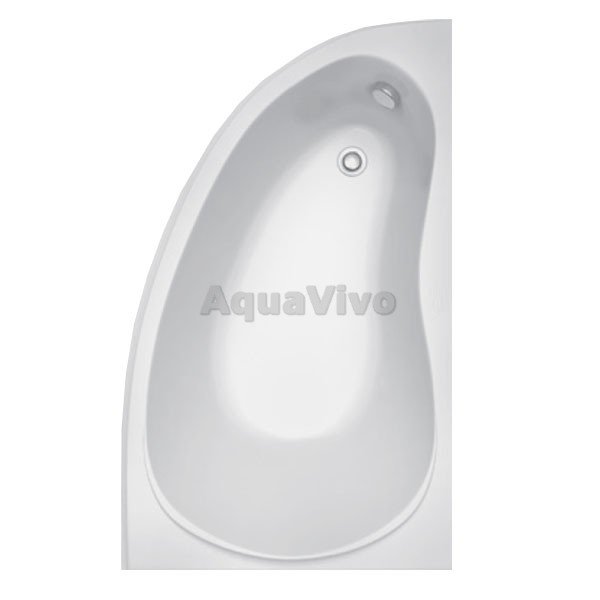 Акриловая ванна Бас Алегра 150x90, правая, с каркасом, без экранов, цвет белый