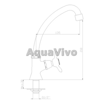 Кран Rossinka Q02-60U для раковины - фото 1