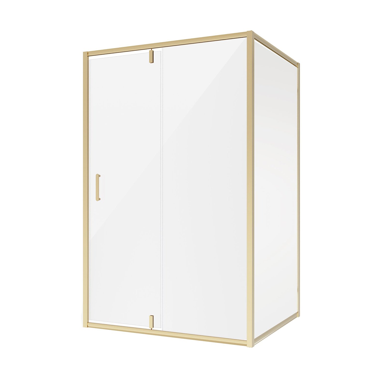 Душевой уголок Niagara Nova NG-43-12AG-A80G 120x80, стекло прозрачное, профиль холодное золото - фото 1