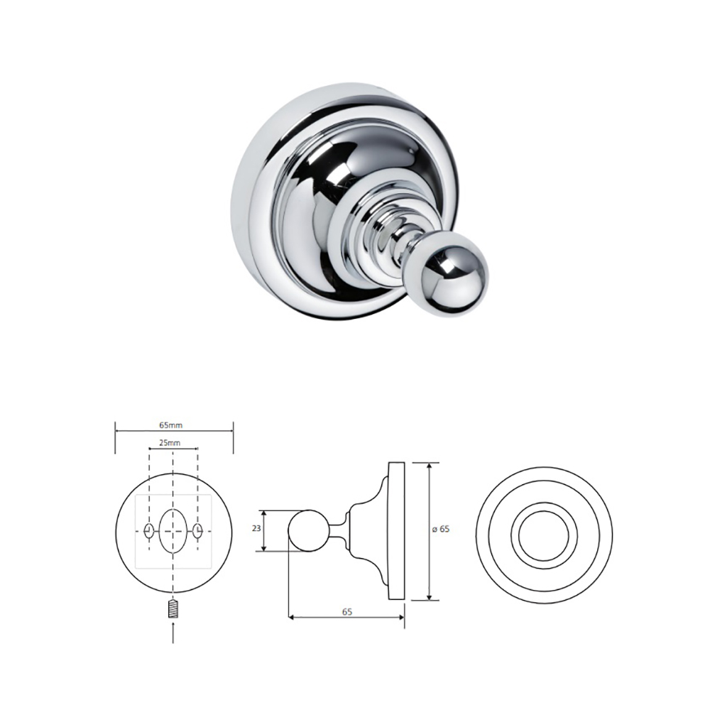 Крючок Bemeta Retro 144306132 маленький