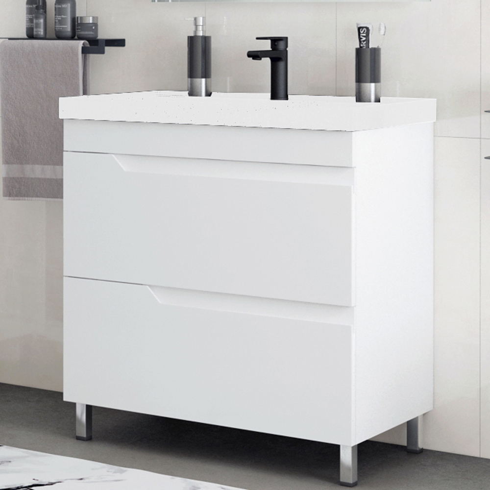 Мебель для ванной Corozo Юрма Люкс Z2 80, цвет белый - фото 1