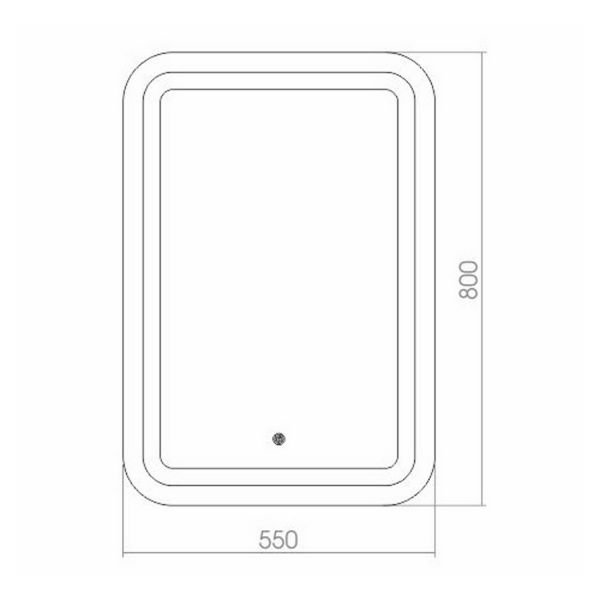 Зеркало Mixline Мальта 55х80, с подсветкой и диммером