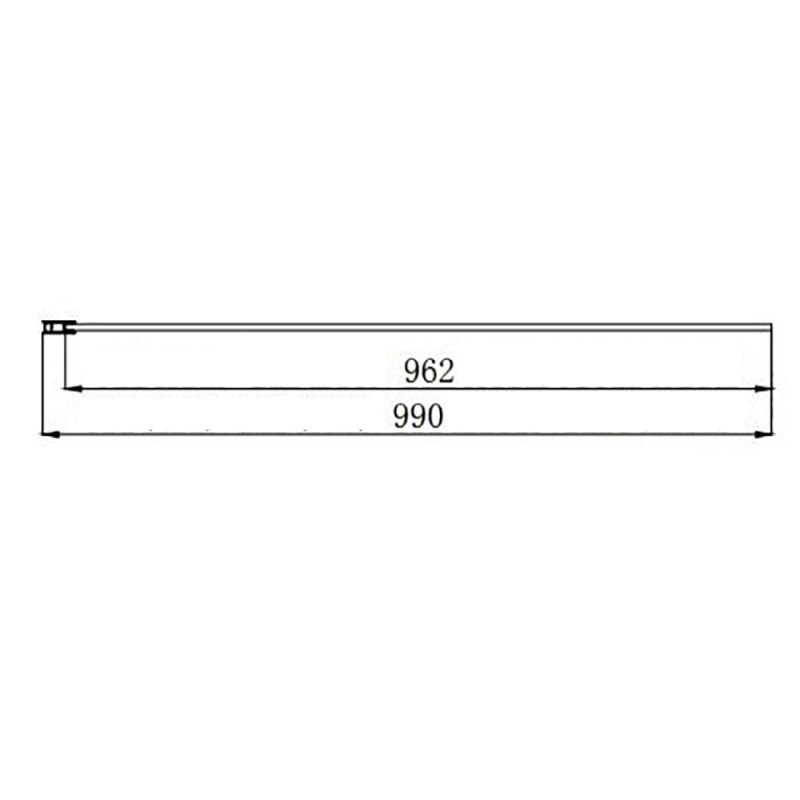 Душевая перегодка Акватек AQ WIW 10020CH 100x200, стекло прозрачное, профиль хром