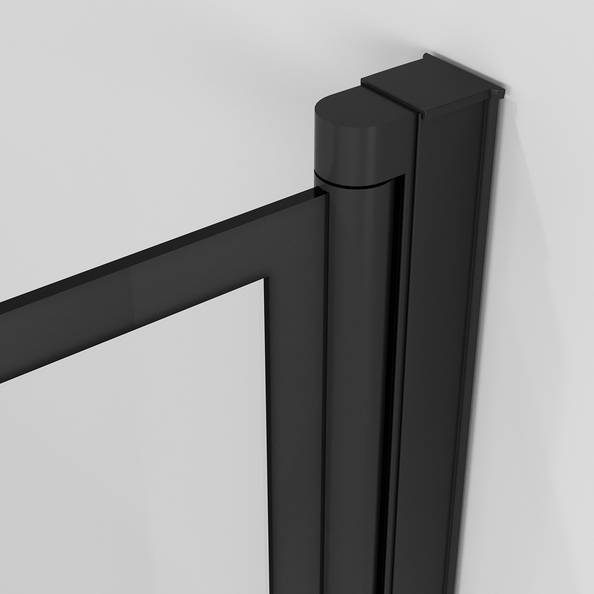 Шторка на ванну Niagara Nova NG-08-10 Black 100x140, стекло прозрачное с рисунком клетка, профиль черный матовый