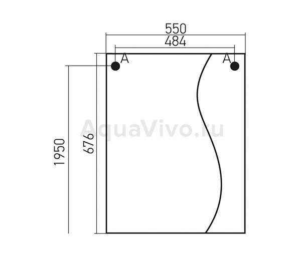 Шкаф-зеркало Mixline Классик 55x70, левый, цвет белый - фото 1