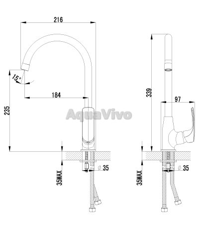 Смеситель Lemark Plus Shape LM1705C для кухни - фото 1