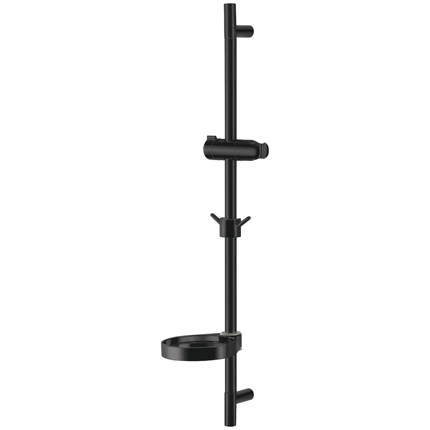 Штанга для душа Lemark LM8103BL, с мыльницей, цвет черный