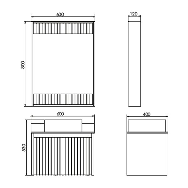 Зеркало Comforty Марсель 60x80, с подсветкой, цвет белый матовый - фото 1