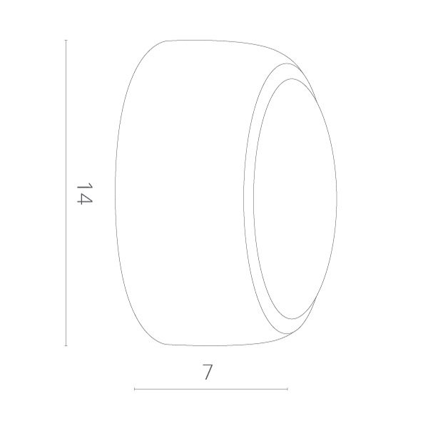 Настенный светильник Arte Lamp Eclipse A1421AP-1WH, арматура белая, плафон металл белый, 14х7 см - фото 1