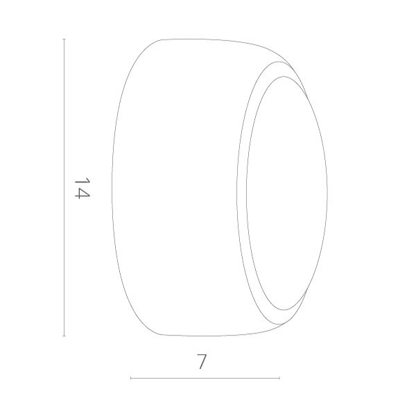 Настенный светильник Arte Lamp Eclipse A1421AP-1WH, арматура белая, плафон металл белый, 14х7 см - фото 1