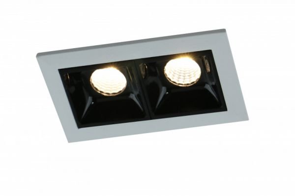 Точечный светильник Arte Lamp Grill A3153PL-2BK, арматура хром / черная, 8х5 см