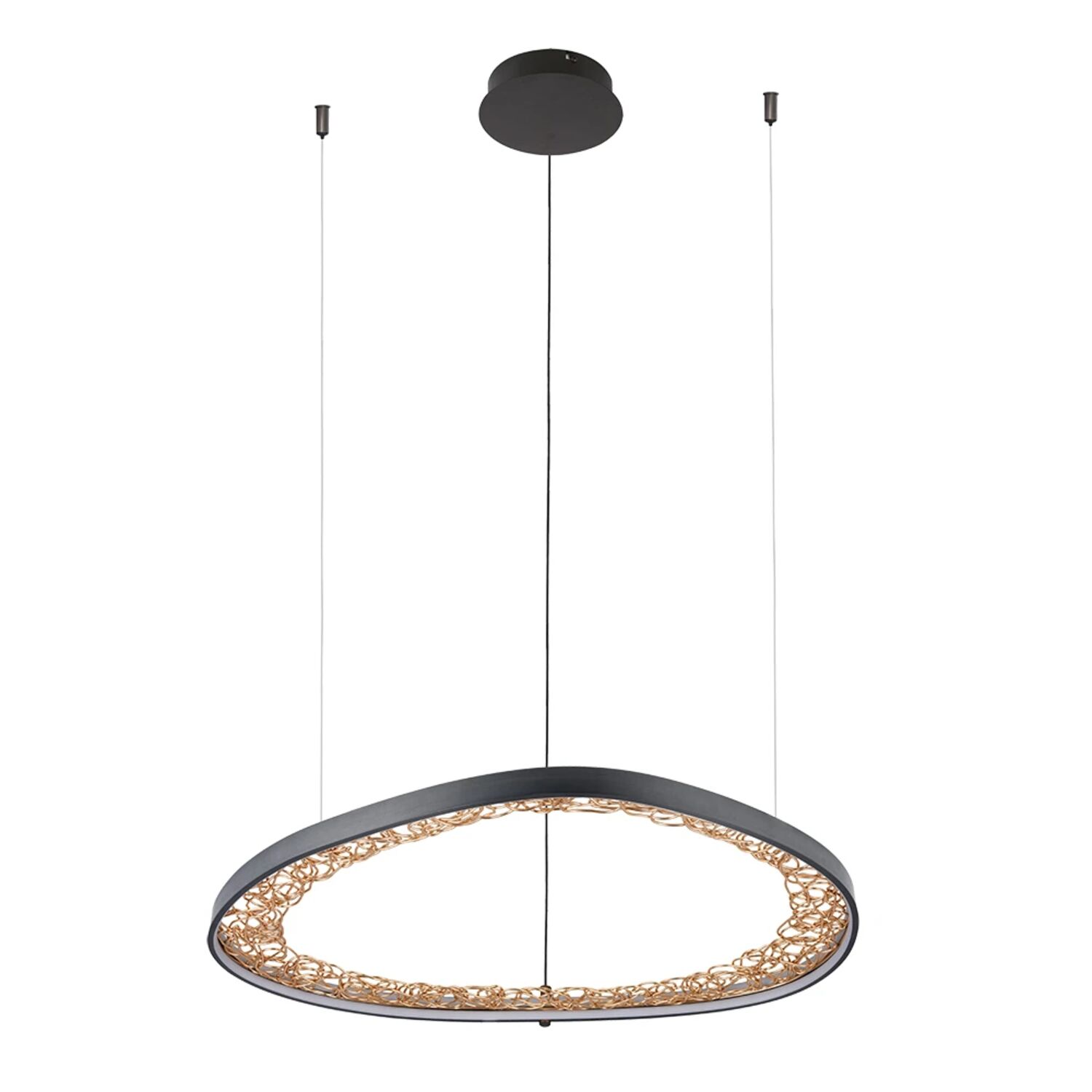 Подвесная люстра Arte Lamp Cinta A1847SP-46BK, арматура черная, плафон силикон белый